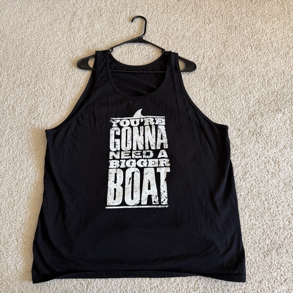 JAWS You're Gonna Need A Bigger Boat Quote Men's Tank Top Size XL